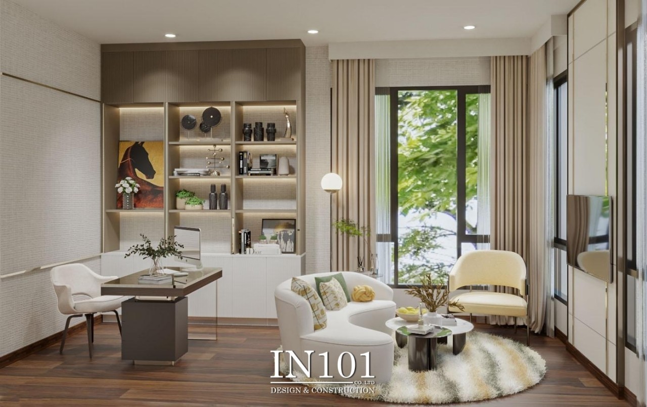 3D ภาพตกแต่งภายใน The City Bangng by IN101Design ห้องทำงาน