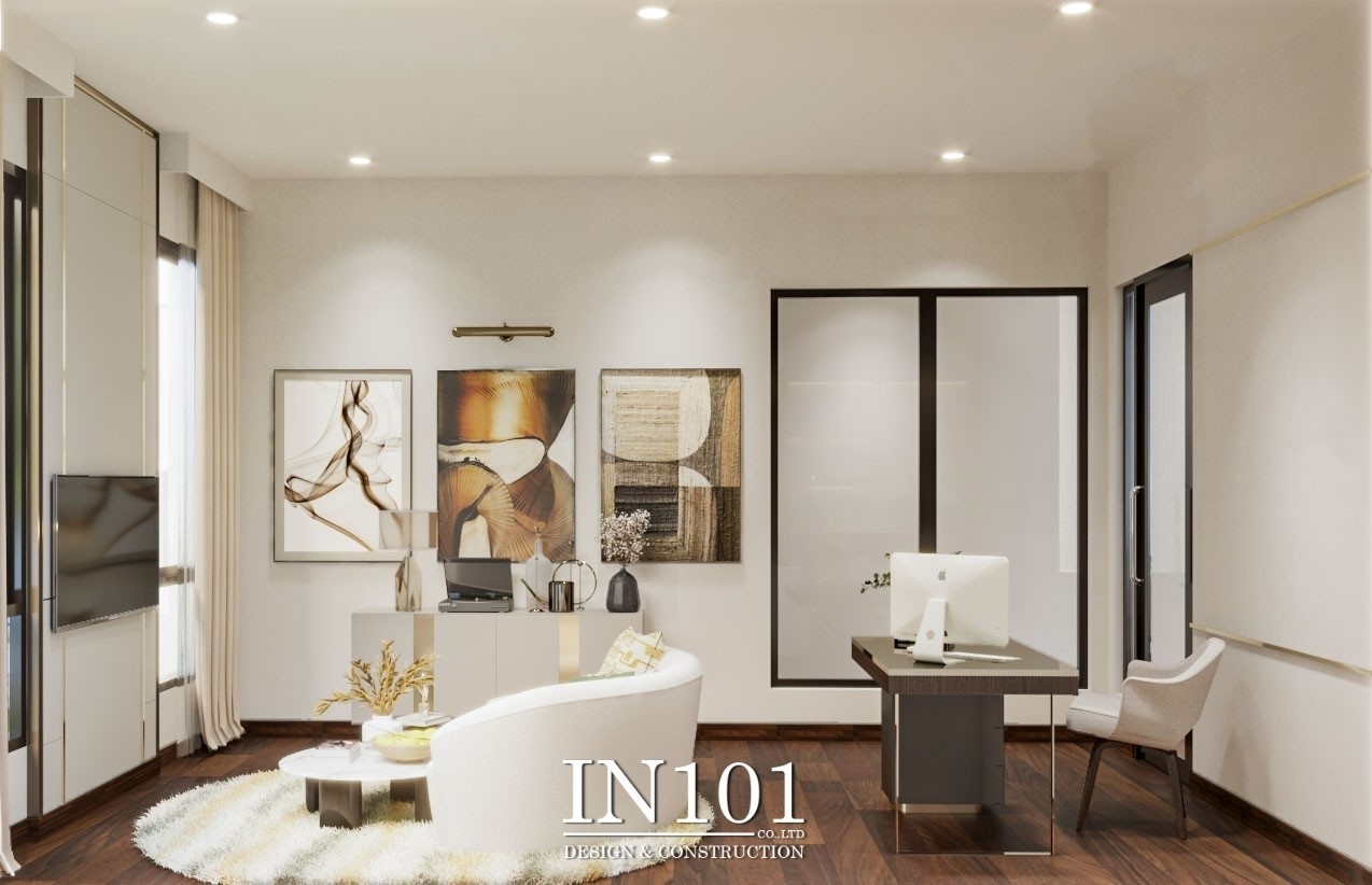 3D ภาพตกแต่งภายใน The City Bangng by IN101Design ห้องทำงาน 2