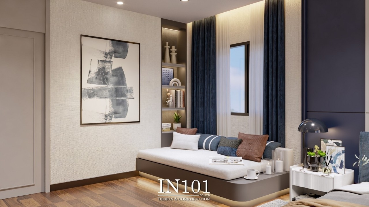 3D ภาพตกแต่งภายใน The City Bangng by IN101Design ห้องนั่งเล่น
