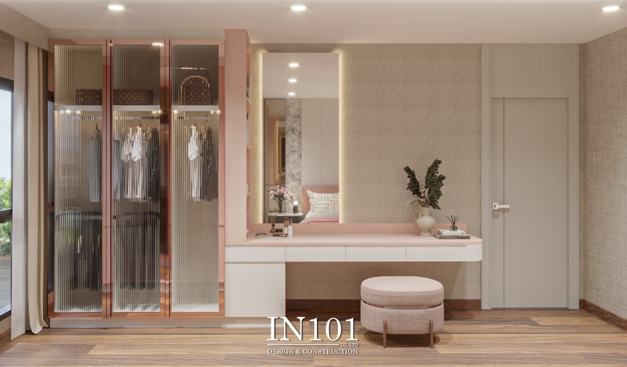 ออกแบบตกแต่งภายใน 3D ภาพตกแต่งภายใน The City Bangng by IN101Design ห้องแต่งหน้า 2